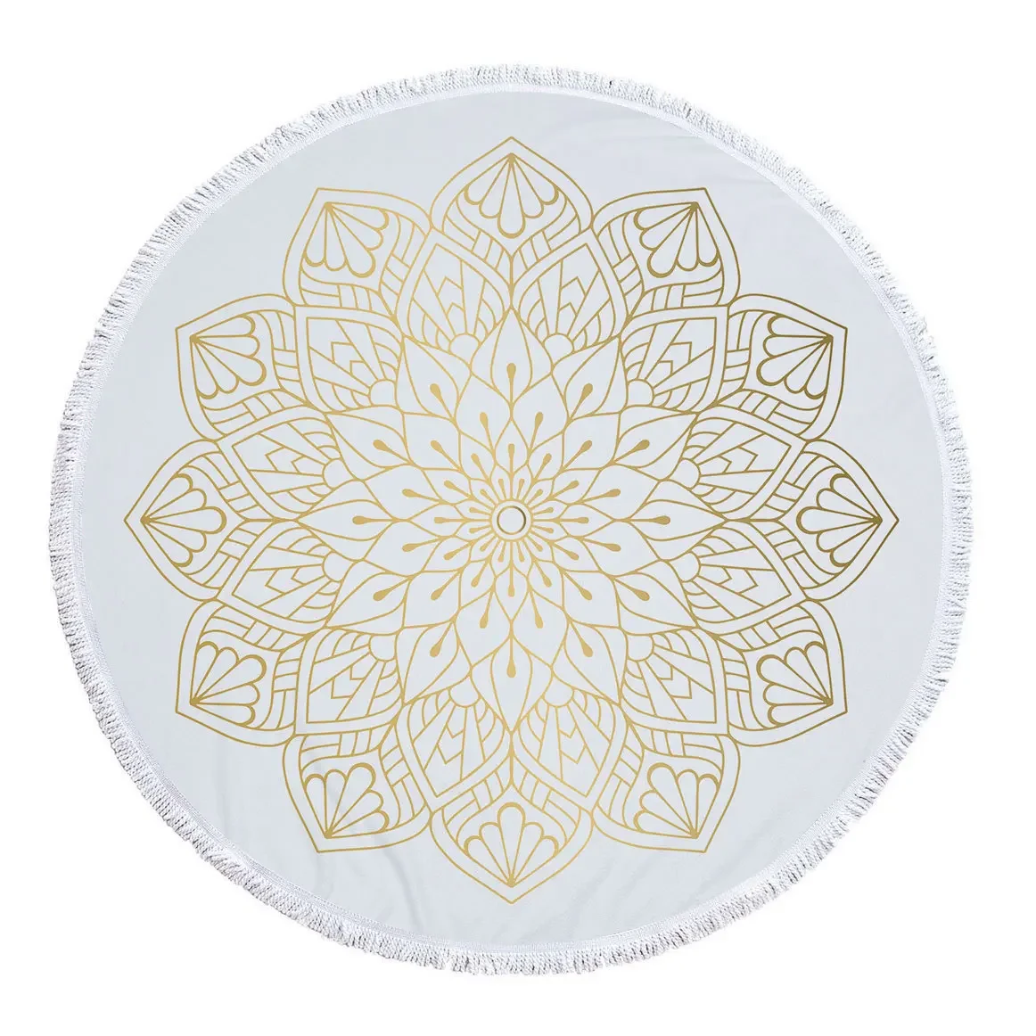 New Indian Mandala Round Beach Towel Microfiber Water Absorbent Bath Towels Bohemian Printed Tapestry with Tassel 6