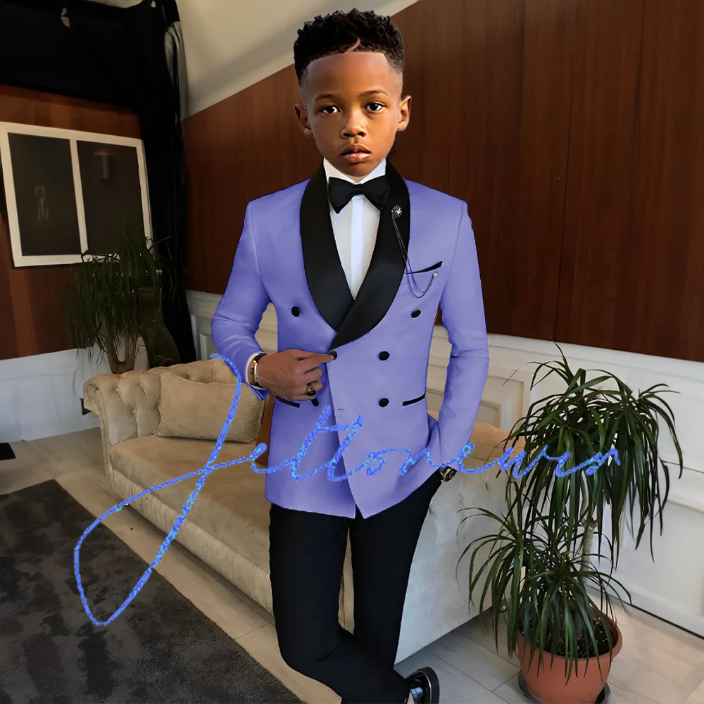 Boys Formal Suit Set Suit for Boys Double Breasted Blazer Wedding Tuxedo 2 Piece Suit Formal Party Dress Kids Jacket Pants