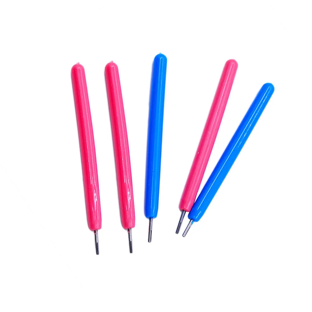 5Pcs 우아한 종이 퀼링 펜 세트 스테인레스 스틸 볼펜 펜촉 소프트 터치 고무 그립 DIY를 위한 오래 지속되는 내구성