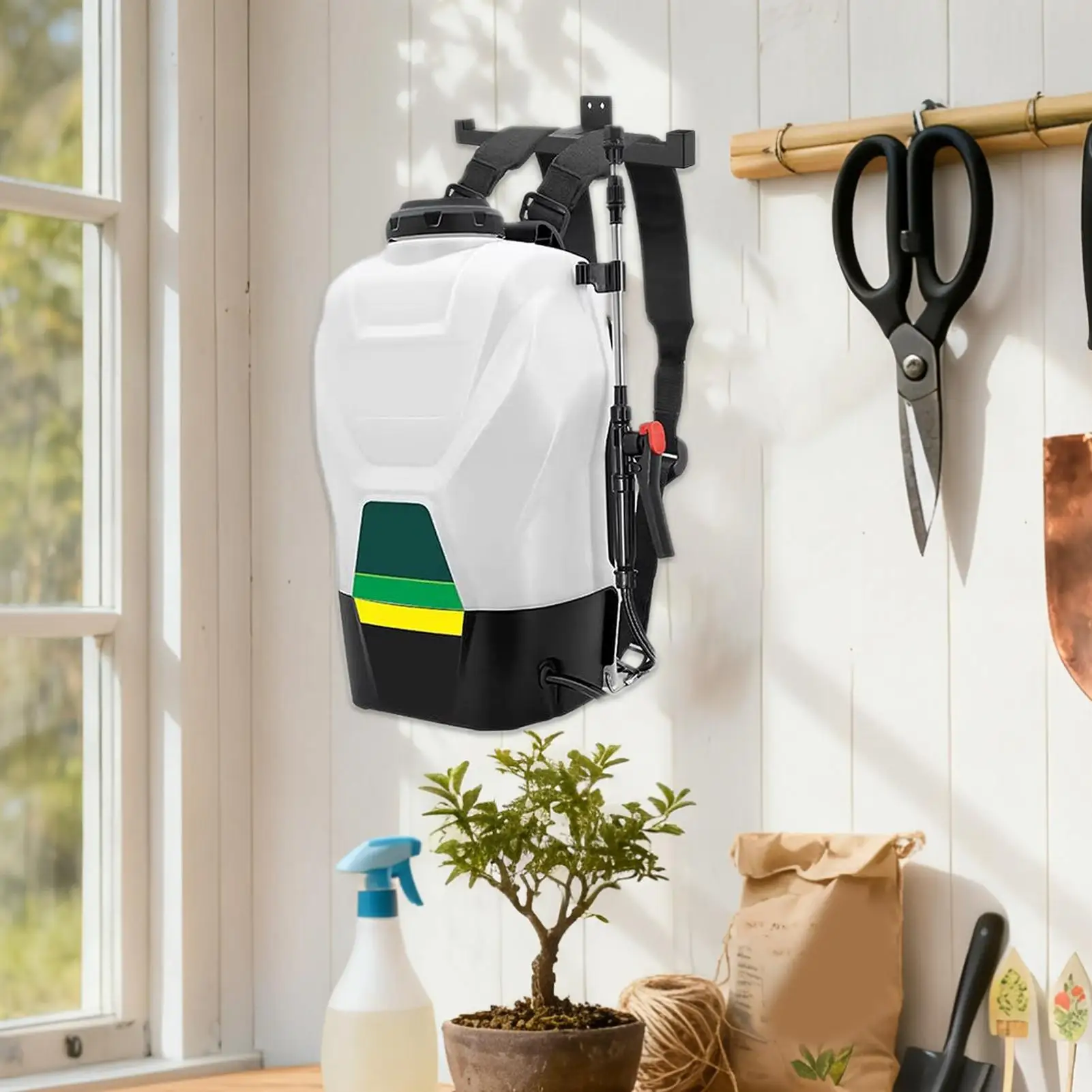 Backpack Blower Rack Space-Saving Bracket Backpack Leaf Blower Rack For Garage Garden Yard Shed Organization Gardening