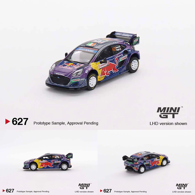 MINIGT 627 In Stock 1:64 Fiesta Rally WRT 2022 M Sport Diecast Car Model Toys 5