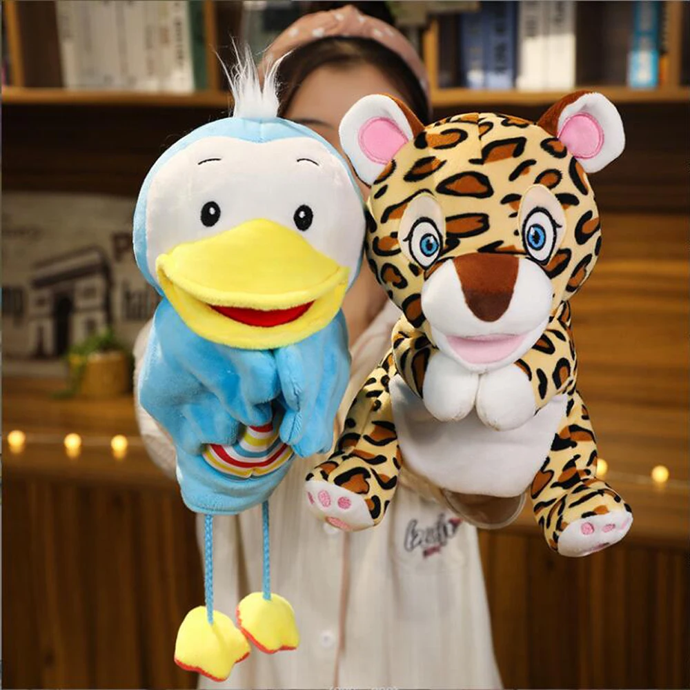 

Duck Leopard Animals Plush Hand Puppet Stuffed Toy
