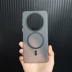 Ultra Slim Hard Matte Magnetic Anti-Fingerprint Corrugated Back Case for Huawei Mate 40 (Black With Magnet)