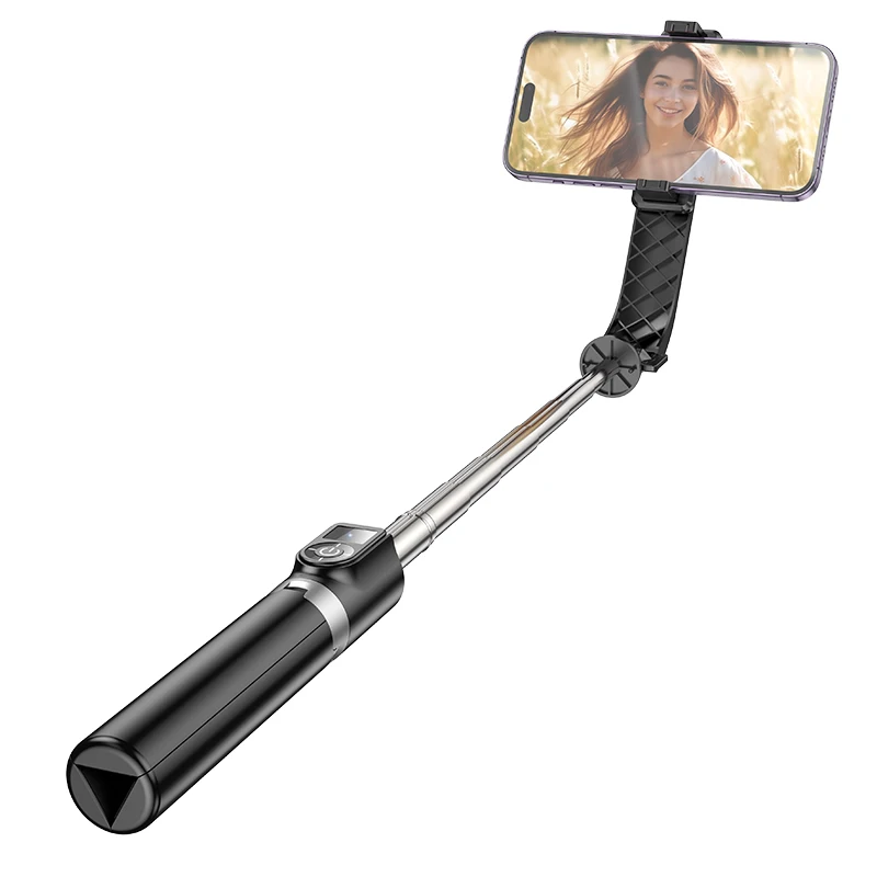 HOCO K20 Stainless Steel Live Broadcast Holder Wireless Selfie Stick Bluetooth 4.2 Remote Extendable Tripod Travel Phone Holder