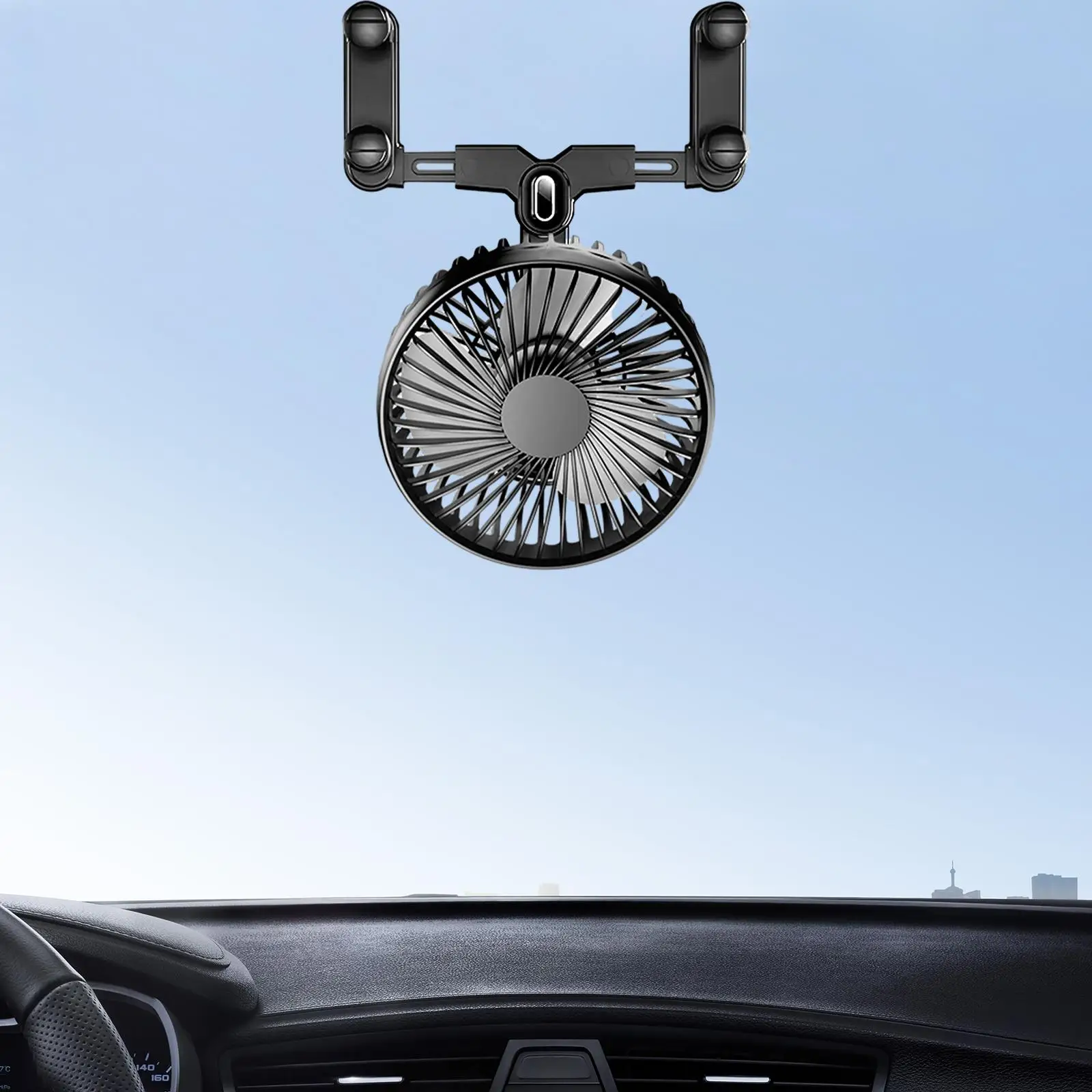 

Car Fan Truck Strong Wind Fan Automotive Adjustable 360 Degree Rotatable Low Noise Lightweight Supplies Air Circulation Fan
