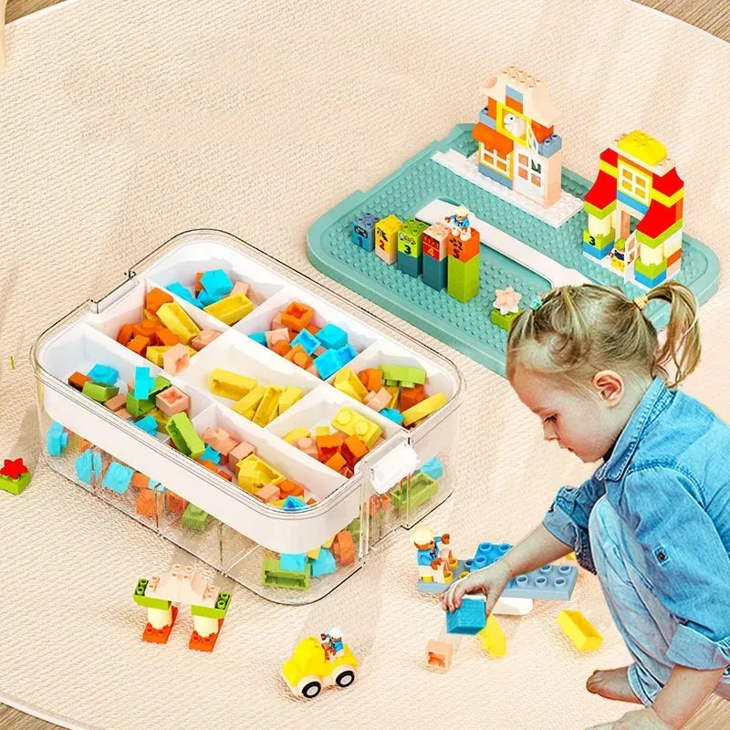 LEGO (rojo, azul, amarillo, caja de almacenamiento de ladrillos, paquete  múltiple de 3 unidades)