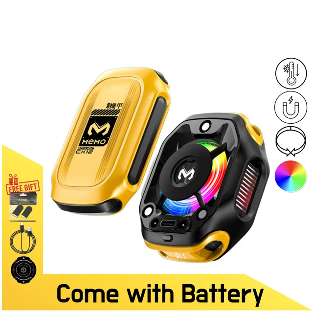 2025 MEMO CX12, refroidisseur de téléphone portable, avec batterie externe, pour PUBG, radiateur de refroidissement par glace à semi-conducteur magnétique avec AI 1