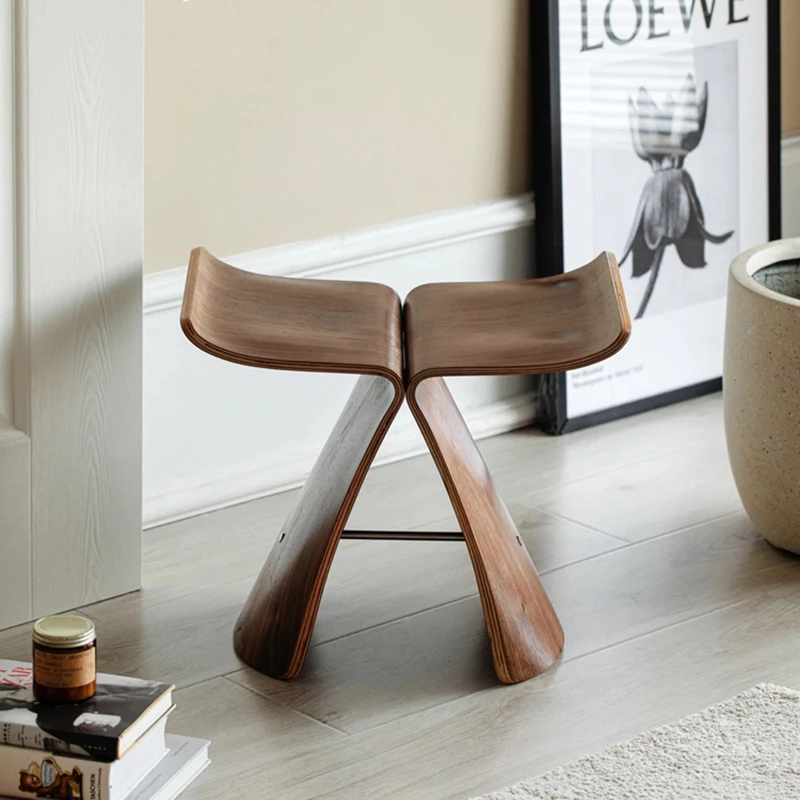 Furniture Folding Stool Chair Living Room Sofa Porch Shoe Changing Bench Creative Mobile Seat For Leisure