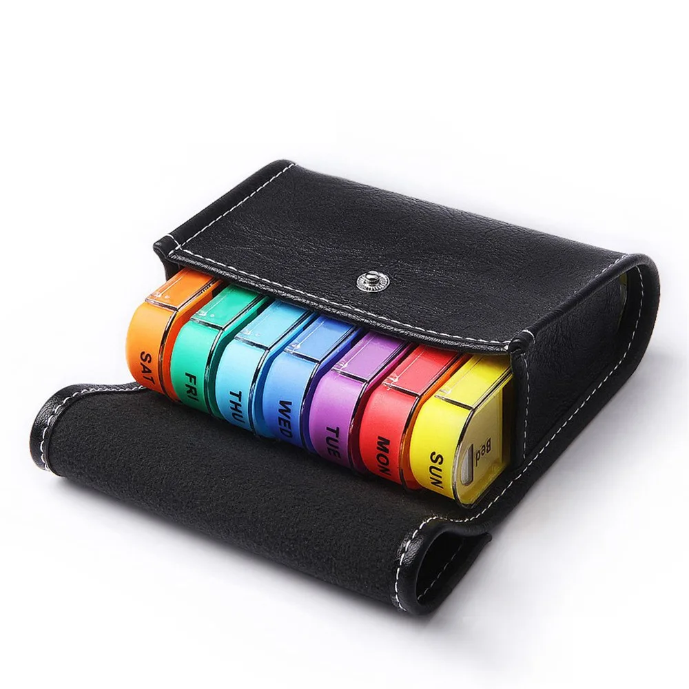 Waterproof Weekly Pill Organizer with Secret Compartments