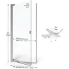 Armon Single Swing Shower Door, Chrome, 30.25-31.75 in. Wide x 66 in. high, Obscure Glass 2