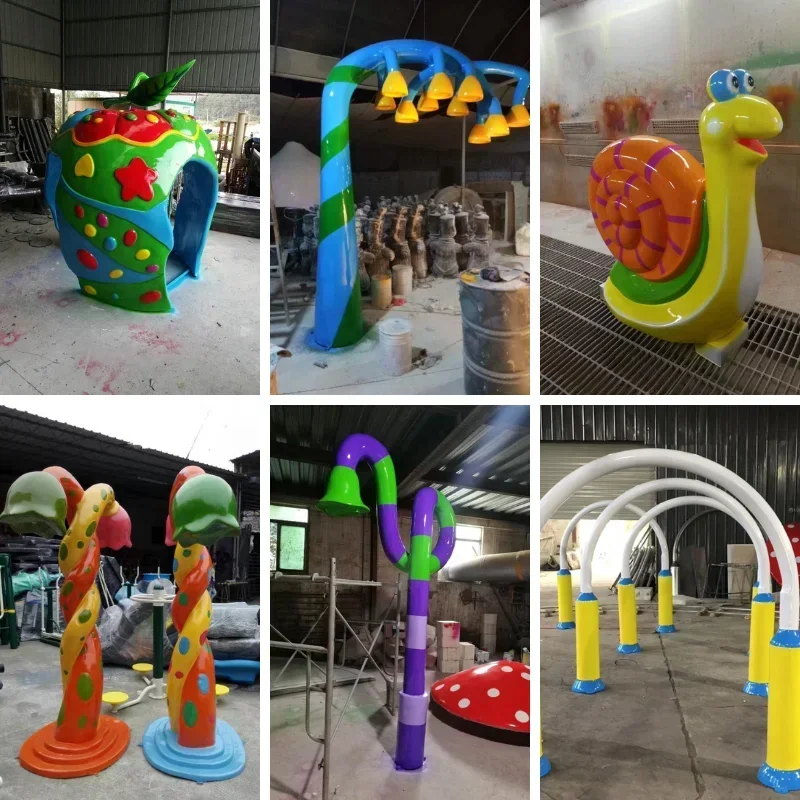 Outdoor Aquatic Pool Playground Park Child Play Arch Spray Bucket Splash Sprinkler Kid Water Game Equipment