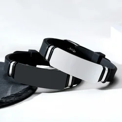 Anti static Bracelet male and female couples anti loss sports enterprise class QR code silicone custom logo student lettering