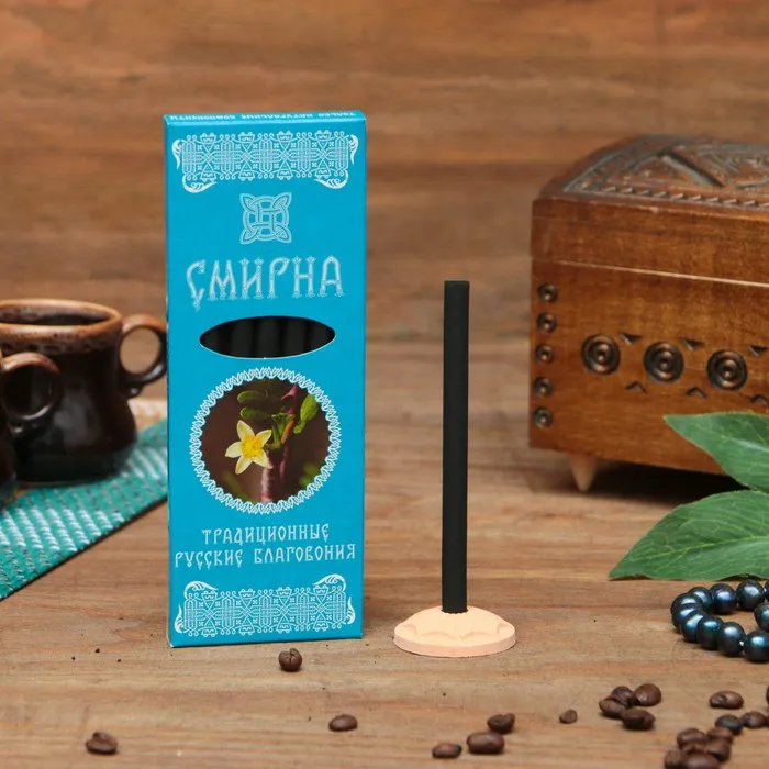 A set of traditional Russian incense &quotsmirna" 7 PCs + stand |
