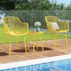 3 Piece Patio Bistro Set, All Weather Heavy Duty Table and Chairs Set of 2 with Widen Seats, Outdoor Furniture Set for Porch 3