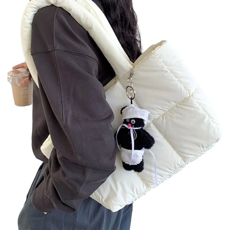 

Shoulder Bag Fashion Bag for Girl Women Puffer Bag Solid Color Nylon Bag