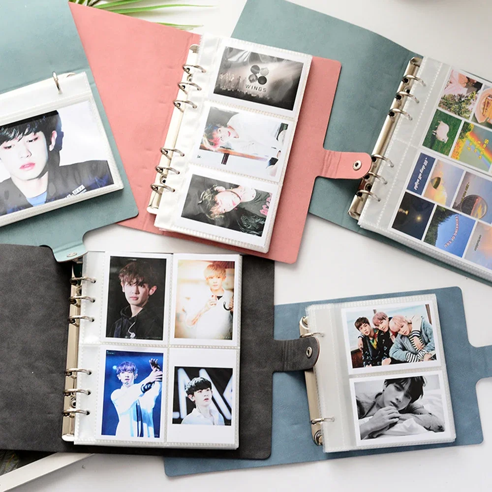 

Simple Leather Photo Album Large-capacity Loose-leaf Insert Photo Album 3-inch 5-inch Photo Storage Growth Commemorative Album