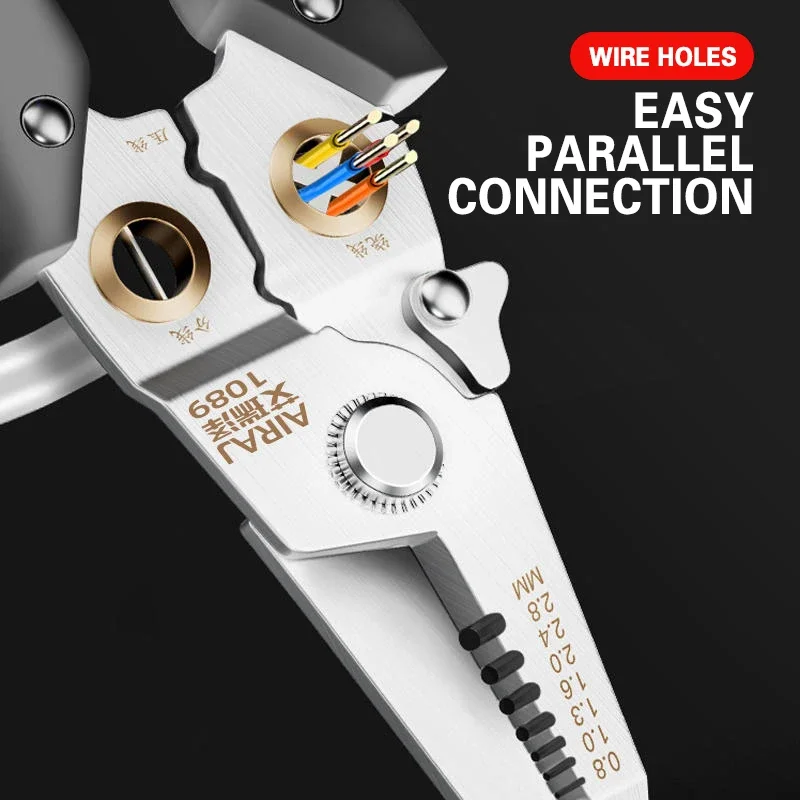 Description Picture 6 of itemWire Stripper Tools 6 In 1 Multitool Plier Crimper Cable Cutter Multifunctional Stripping Tool Crimping Pliers Terminal