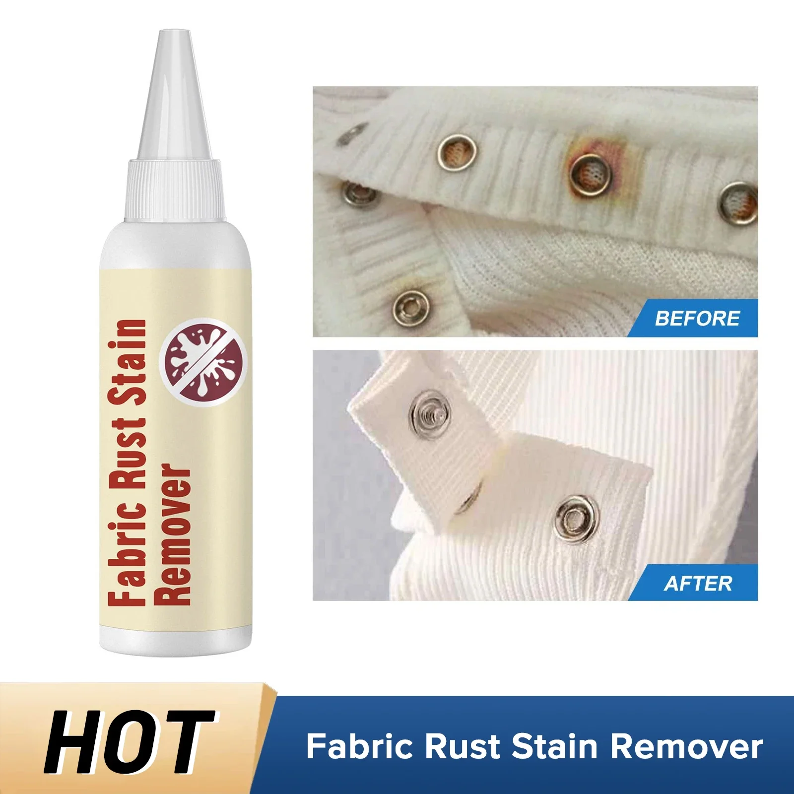 Fabric Rust Stain Remover Waterless Clothing Cleansing Agent Dirt Removal Powerful Decontamination Multi-purpose Clothes Cleaner