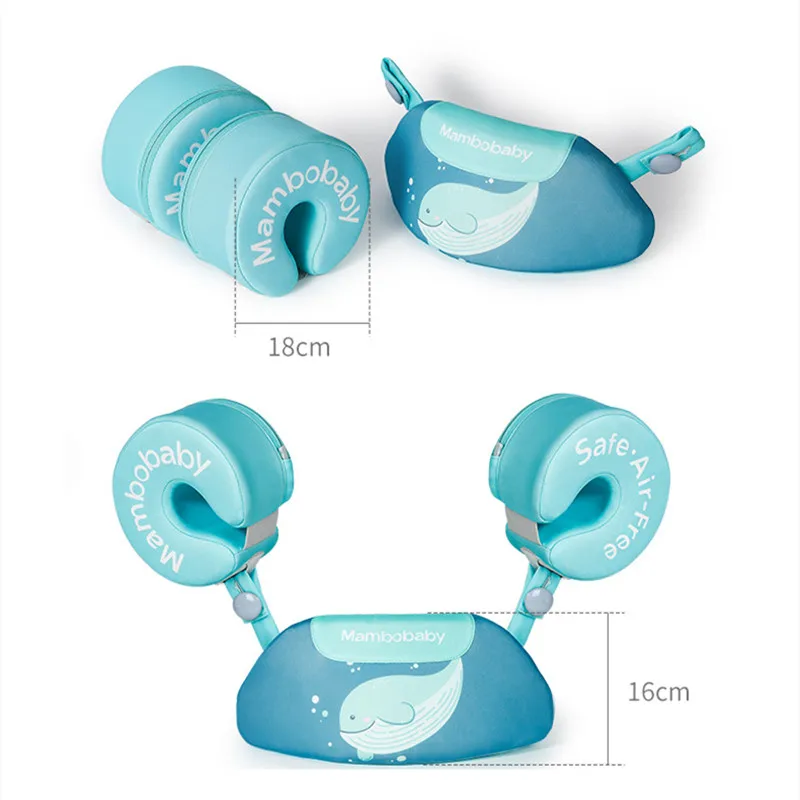 Mambobaby Baby Swimming Floats Swim Trainer Float Swimming Ring Aid Vest With Arm Wings Non-Inflatable Buoy For Beach Pool 4