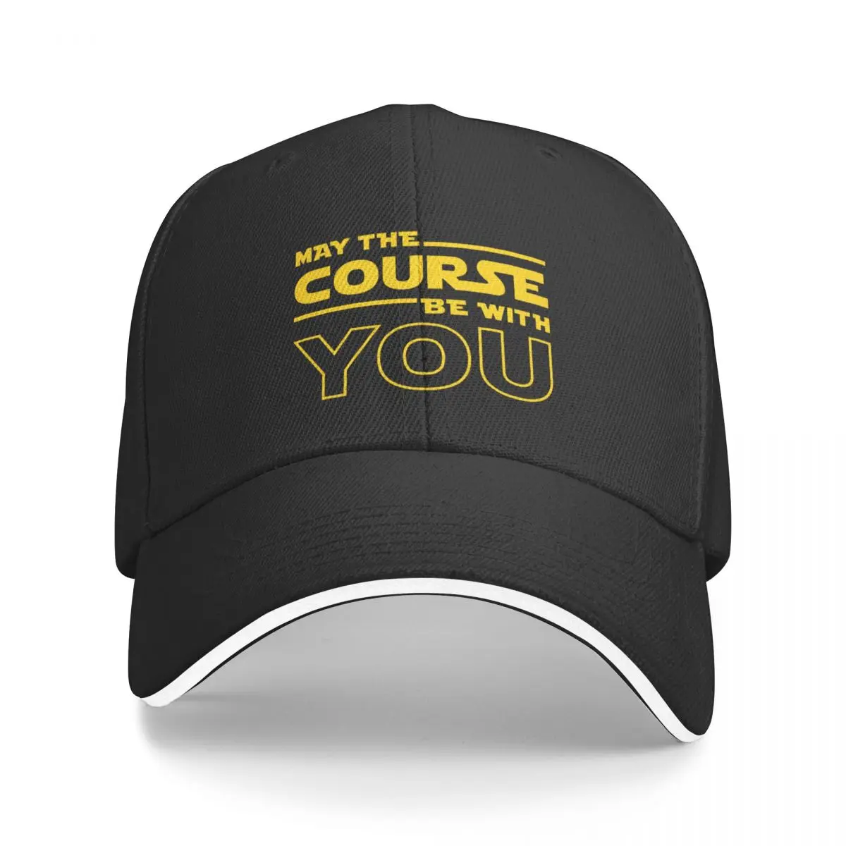 

May The Course Be With You Baseball Cap Sunscreen Gentleman Hat derby hat Hats For Women Men's