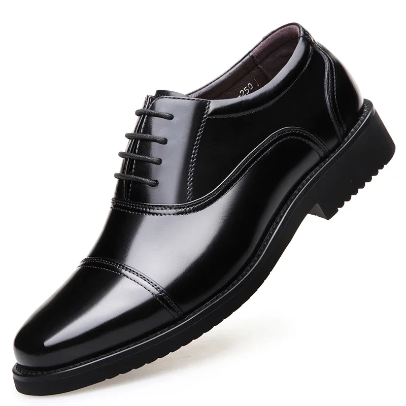 Man Split Leather Shoes Rubber Sole Size 36-45 48 Man Business Office Male Dress