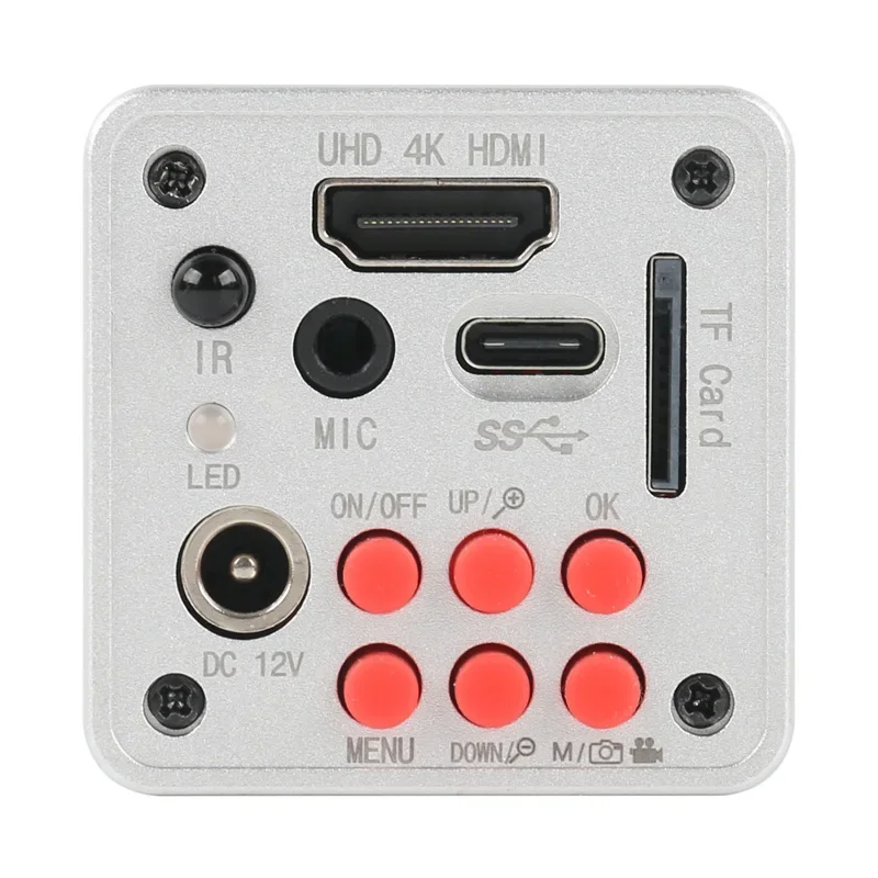Microscope Camera 4K UHD Sony IMX334 Digital Microscope TF HDMI USB Type-C PC Industrial Electronic Microscope Camera For Phone Repair Soldering