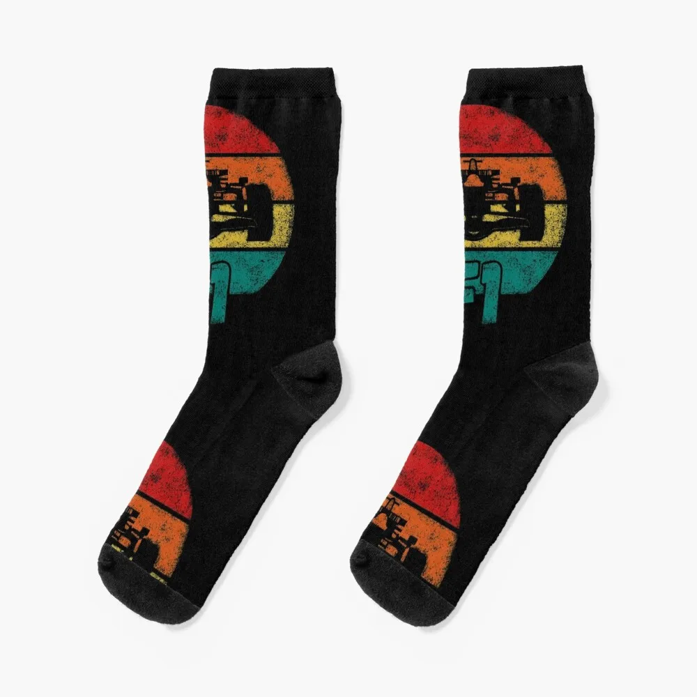 F1 Shape, vintage color sunset, f1 mask Socks fashionable Christmas compression snow Woman Socks Men's great western railway engine 2857 at sunset socks woman socks sheer socks men