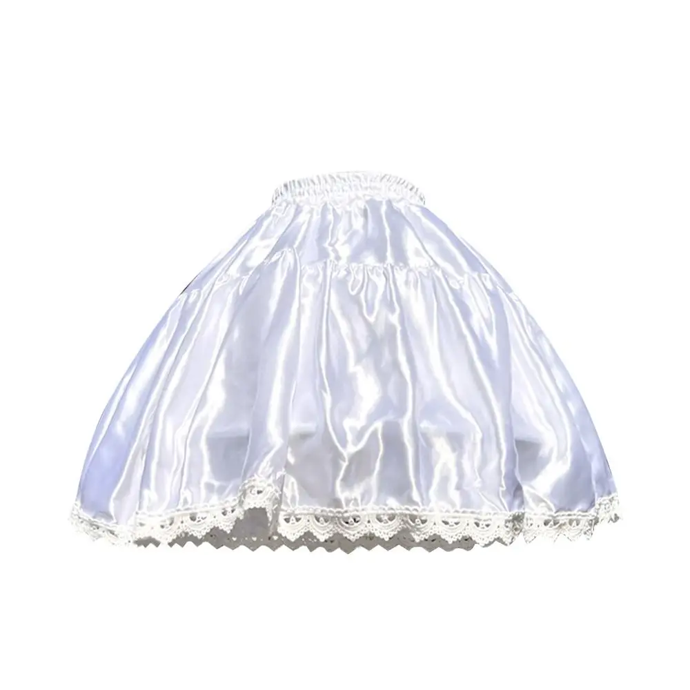 Krinoline-Petticoat für Mädchen unter dem Rock, kurzer weißer Unterrock, A-Linie, Ballkleid-Petticoats, Cosplay, Lolita, kurzer Petticoat – Detail 3