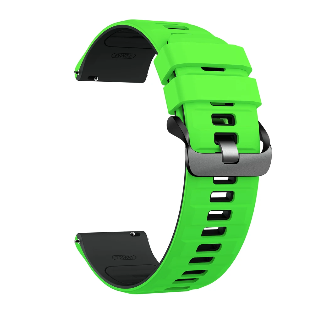 Enhanced 22mm Sport Silicone Strap - Durable Replacement Bracelet for Active Lifestyles
