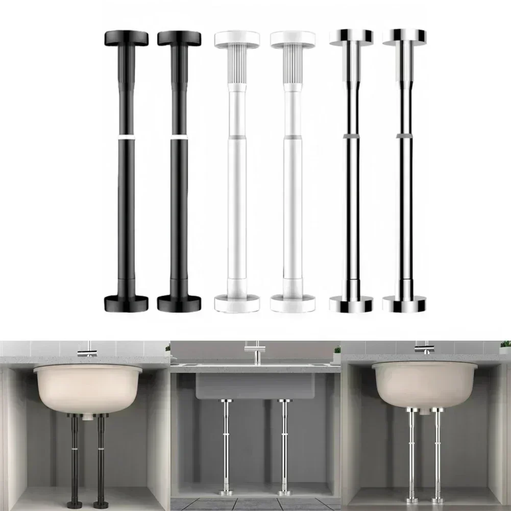 Kitchen sink brackets 2pcs stainless steel adjustable bottom installation support legs fixtures