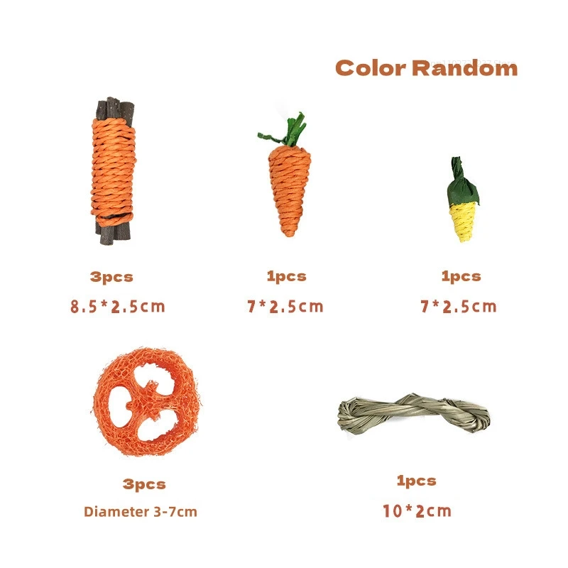 Rabbit Chew Toys For Teeth Grinding Bunny Molar Toys Improve Dental Health For Hamsters Chinchillas Guinea Pigs Wooden Snack