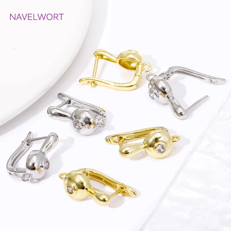 18K vergoldete Ohrhaken, Ohrhaken, Messing, Metall, Ohrringverschlüsse, Beschläge für DIY-Frauen, Ohrringe, Herstellung von Zubehör – Detail 33