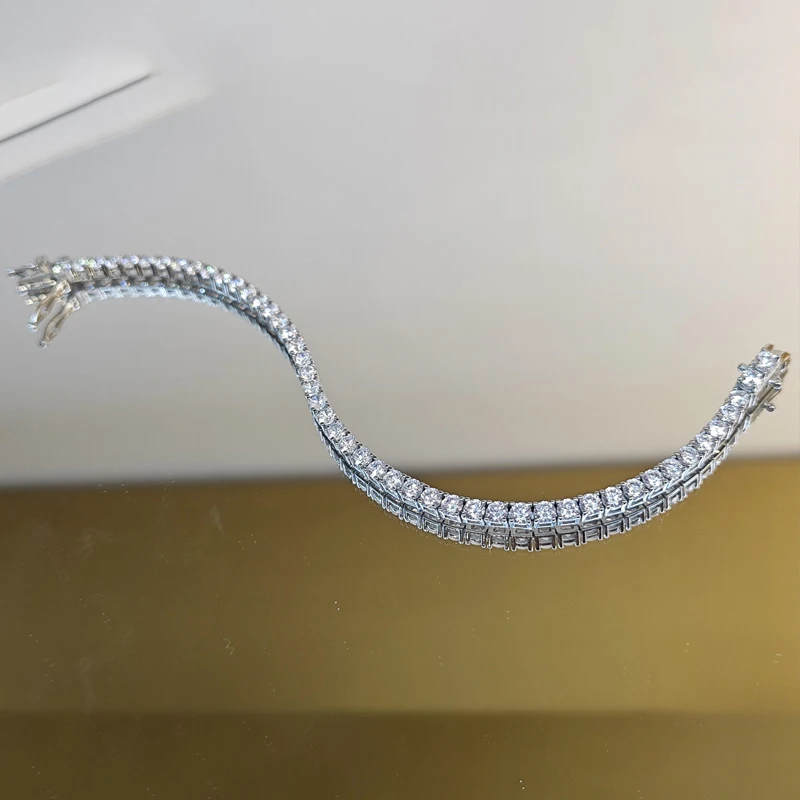 3mm Tennis Bracelet 925 Sterling Sliver Bracelets white 16