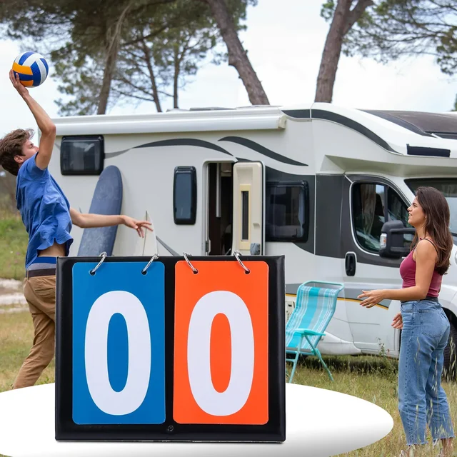 Score Basketball Score Keeper Table Top Scoreboard Portable 2Digit Scoreboard for Sports Match Daily Use Outdoor Outside 3