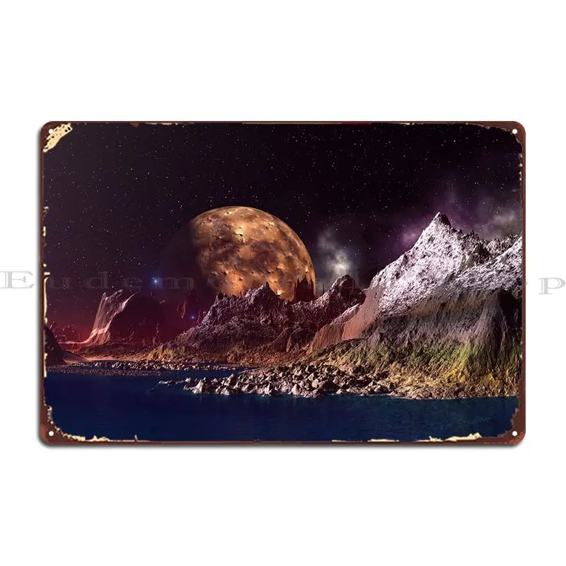 

Space Metal Sign Garage Mural Iron Wall Decor Plaques Tin Sign Poster