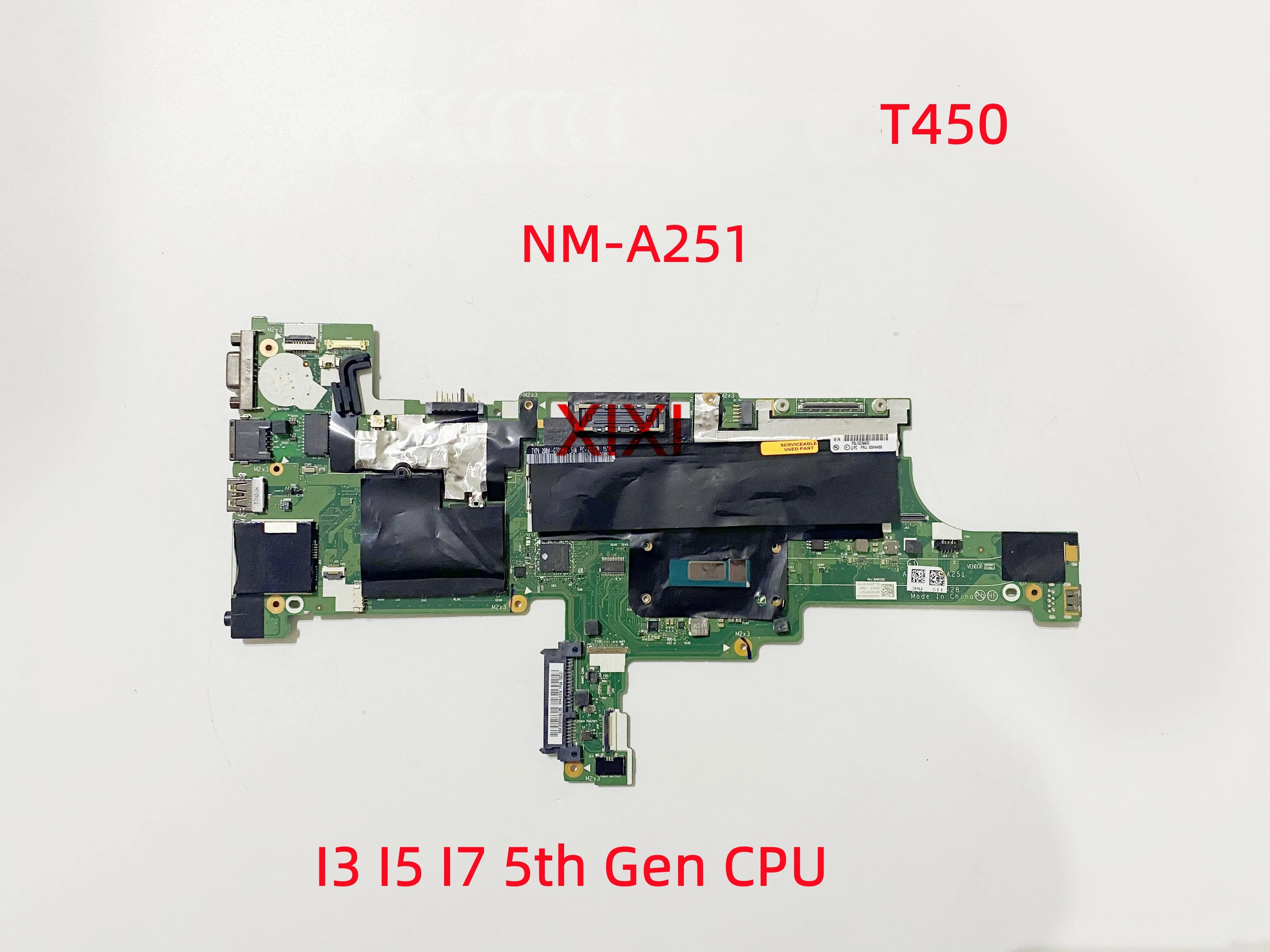 NMA251 For Lenovo Thinkpad T450 Laptop motherboard with I3 I5