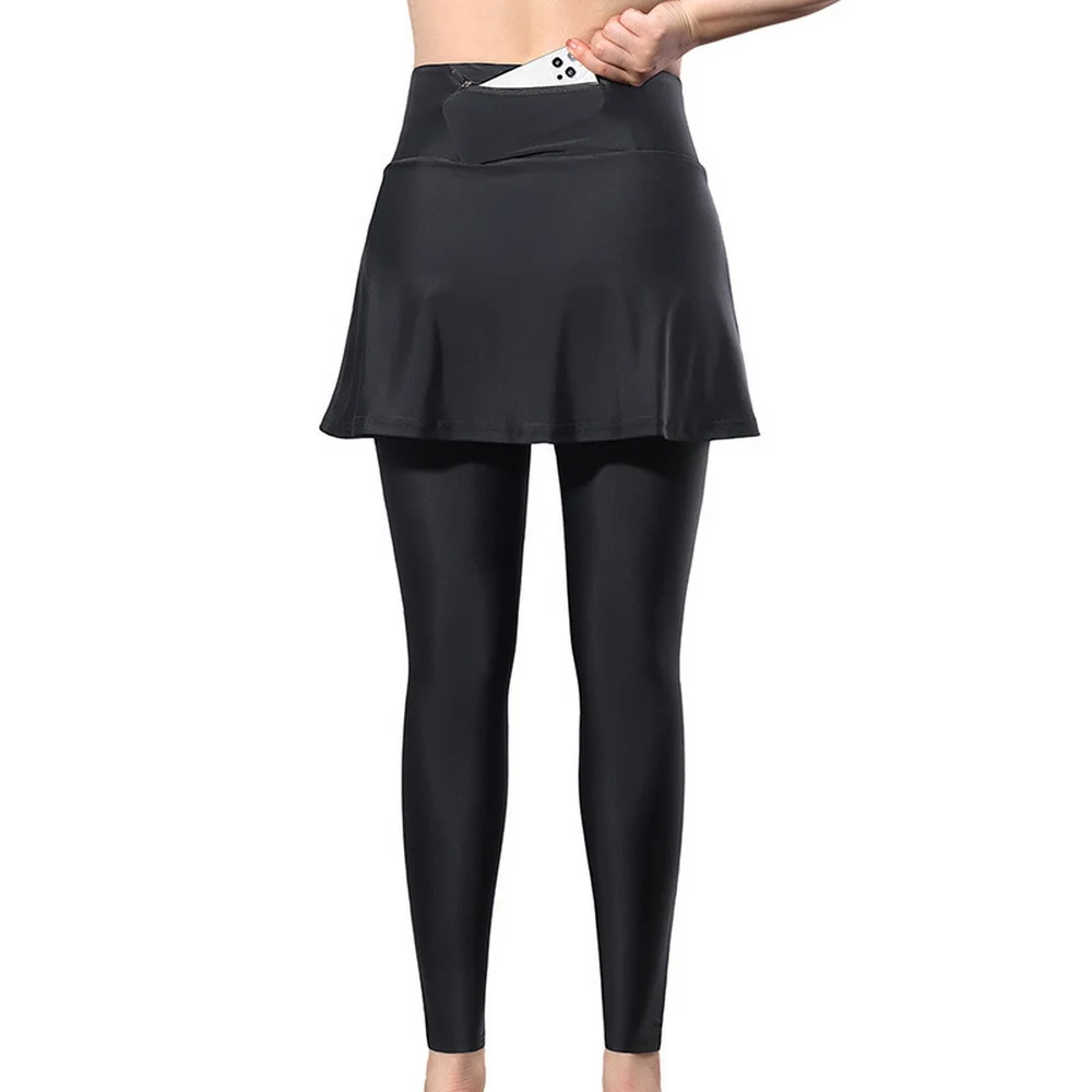 ARSUEXO Women Cycling Pants Skirt 2-in-1 With 5D Gel Pad MTB Bike Pants High Waist Bicycle Tights Sports Skirt