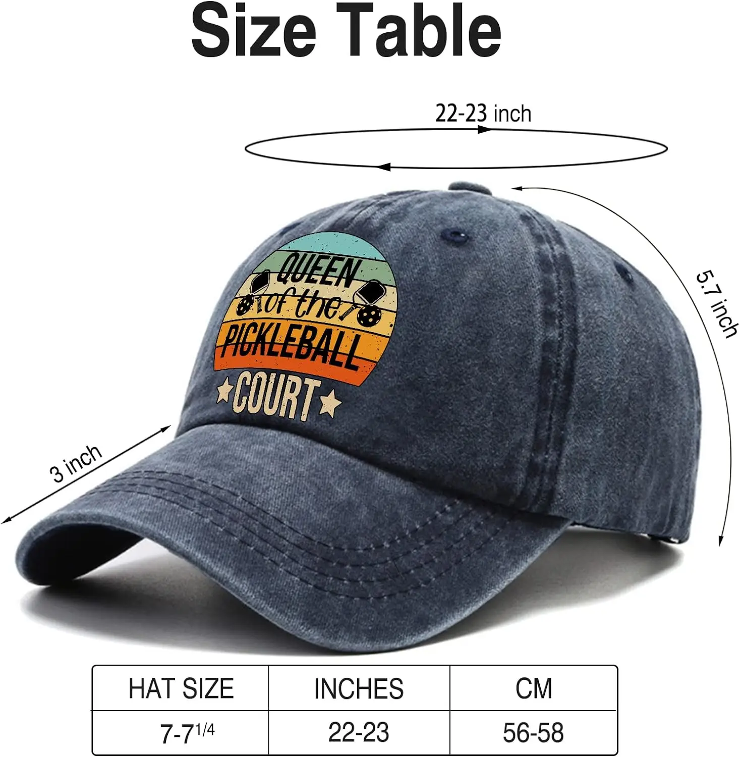 Queen Pickleball Baseball Hat 2