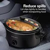 Hamilton Beach Stay or Go Portable Slow Cooker with Lid Lock, Dishwasher-Safe Crock, 6-Quart, Black 33261 2