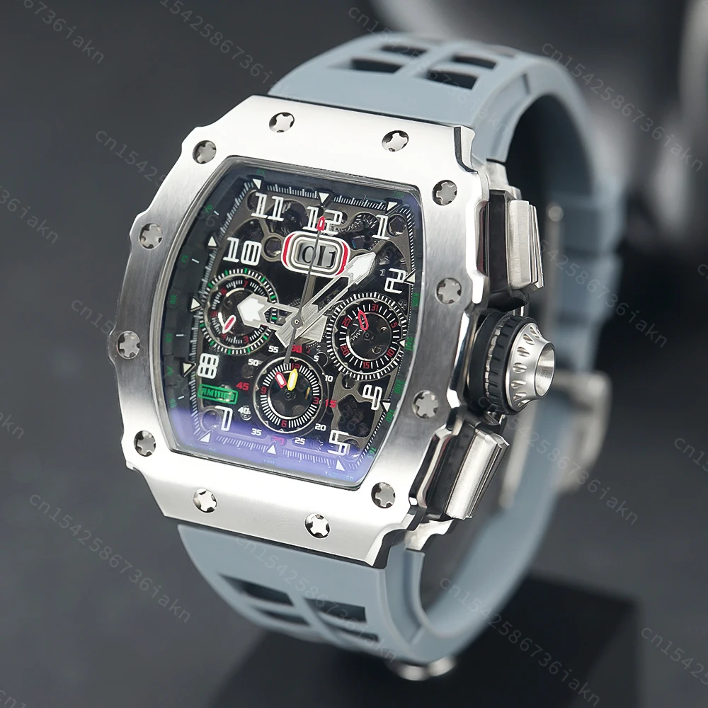 2022 Fashion New Men's Automatic Watch Stainless Steel Material Rubber Strap Sapphire Glass Mirror Casual Sports Waterproof