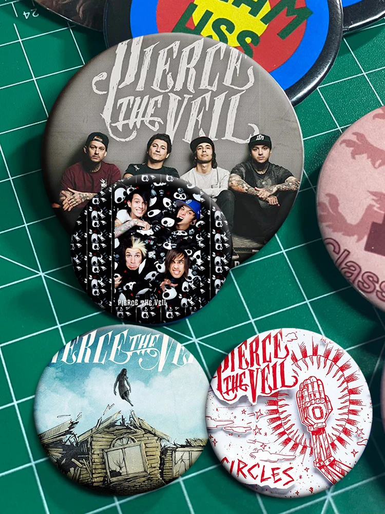 Pierce The Veil Collide with The Sky Album Art Pin Brooch - Music Lover's Decorative Tinplate Badge