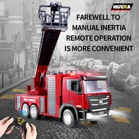 HUINA 1/18 RC Aerial Ladder Fire Fighting Truck 1361 9CH Remote Control Finished Plastic Spray Car Painted Model Toys TH23243 1