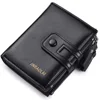 High Quality Vintage Men Short Wallets Coin Pocket Double Zipper Hasp Men Purses Card Holder Brand Men Wallets 1