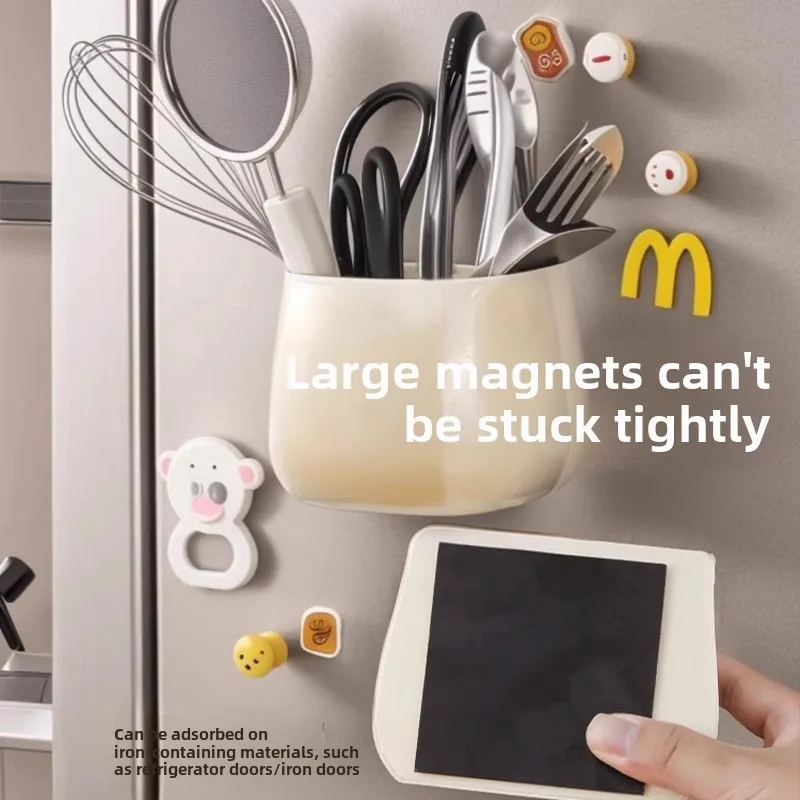 Refrigerator Magnetic Absorption Box Side Cute Magnetic Absorption Box Kitchen Wall Mounted Non Perforated Multi Functional Stor 3