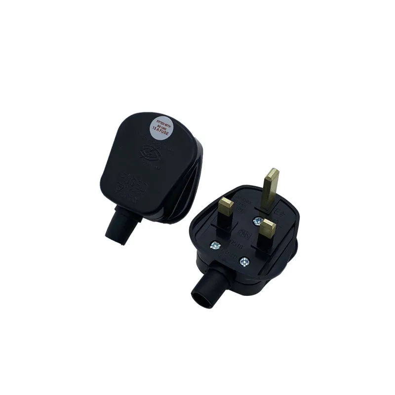 UK British mains plug 3 Pin 13A Plugs Grounded 250V 3 Pin fused adaptor cable connector wire converter