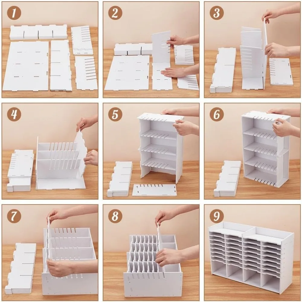 32 Slots Diamond Painting Tray Organizer Detachable Diamond Painting Tray Tower PVC Tower Storage Holder