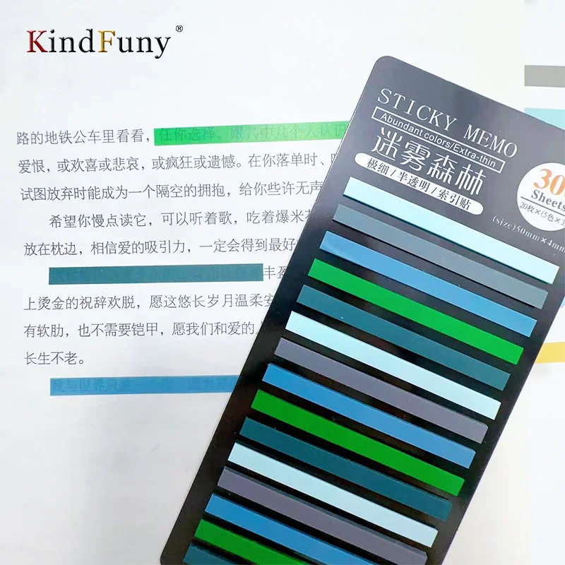 KindFuny 28 Packs 7600 Sticky Note Self-Adhesive Bookmarker Annotation Reading Book Clear Tab Cute Stationery 5