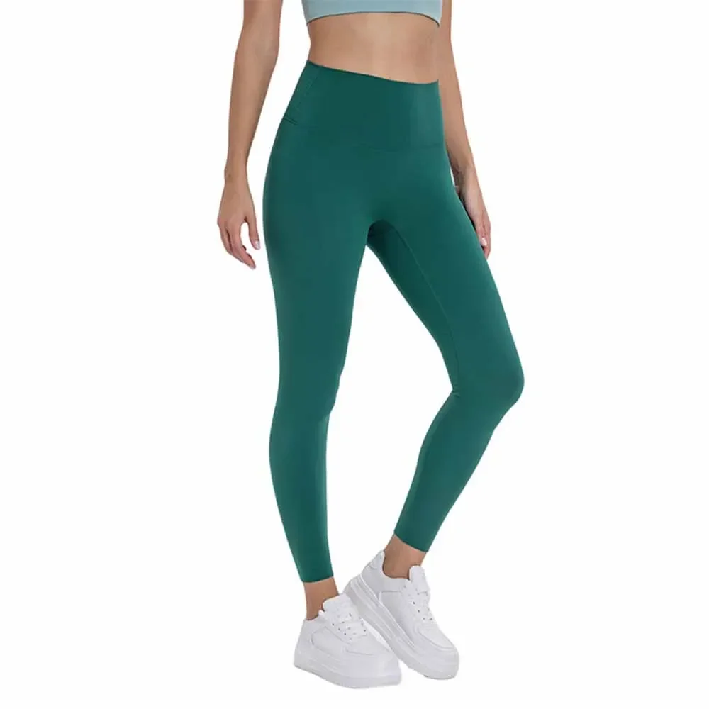 High waist hip lift no embarrassing line yoga pants women's elastic fitness exercise nine points yoga pants