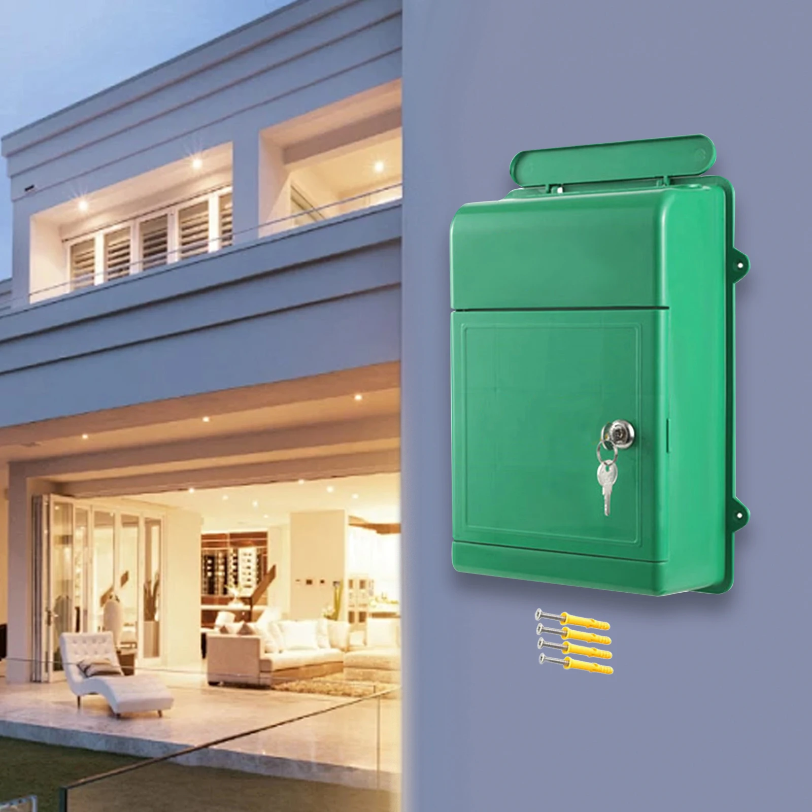 Wall Mount Mailbox Locking Mailbox with Key Suggestions Box Practical for Office Outdoor Building Community Street wall mounted mailbox