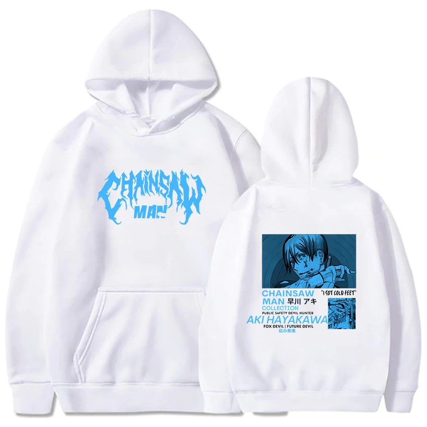 

Aki Hayakawa Japanese Anime Hoodies Chainsaw Man Manga Cartoon Print Sweatshirts for Women Clothes Long Sleeve Winter Streetwear
